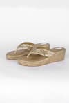 Fuchsia_Floral Lane Gold Wedges _Online_at_Aza_Fashions