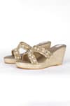 Fuchsia_Gold Designer Glow Wedges _Online_at_Aza_Fashions