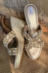 Buy_Fuchsia_Gold Designer Glow Wedges _at_Aza_Fashions