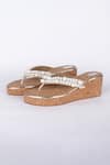 Shop_Fuchsia_Brown Pearl Lights Wedges _Online_at_Aza_Fashions
