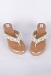 Shop_Fuchsia_Brown Pearl Lights Wedges _at_Aza_Fashions
