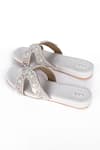 Fuchsia_Pearl Embellished White Flats _Online_at_Aza_Fashions