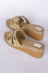 Buy_Fuchsia_Gold Designer Sun Shine Wedges _Online_at_Aza_Fashions