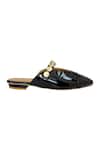 Devano_Black Bianca Studded Mules _Online_at_Aza_Fashions
