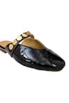 Buy_Devano_Black Bianca Studded Mules _Online_at_Aza_Fashions