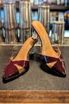 Shop_Devano_Maroon Ella Glass Mules _at_Aza_Fashions
