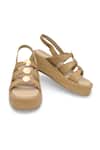 Shop_Devano_Beige Studs Suzy Puffy Wedges _Online_at_Aza_Fashions