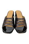 Shop_Devano_Black Metallic Emma Mules _at_Aza_Fashions