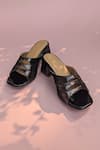 Buy_Devano_Black Metallic Emma Mules _at_Aza_Fashions
