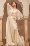 Geroo Jaipur_Off White Chiffon Lehenga Set _at_Aza_Fashions