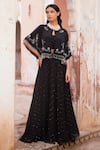 Buy_Geroo Jaipur_Black Chiffon Lehenga Set _at_Aza_Fashions