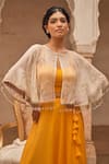Geroo Jaipur_Yellow Chiffon Lehenga Set _at_Aza_Fashions