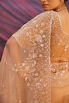 Buy_Geroo Jaipur_Champagne Gold Embroidered Saree Set 