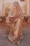 Geroo Jaipur_Antique Gold Tissue Saree Set _at_Aza_Fashions