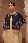 Buy_Geroo Jaipur_Off White Hand Embroidered Chiffon Saree Set 