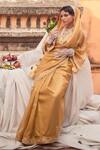 Buy_Geroo Jaipur_Gold Tissue Saree Set _Online_at_Aza_Fashions