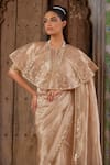 Buy_Geroo Jaipur_Gold Tissue Embellished Saree Set _Online_at_Aza_Fashions