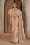 Buy_Geroo Jaipur_Gold Tissue Embellished Saree Set _at_Aza_Fashions