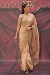 Shop_Geroo Jaipur_Gold Tissue Saree Set _Online_at_Aza_Fashions