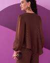 Shop_Pleats by Aruni_Dark Brown Alexa Coordinated Set _Online_at_Aza_Fashions