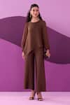Shop_Pleats by Aruni_Dark Brown Alexa Coordinated Set 