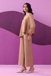Shop_Pleats by Aruni_Beige Alexa Pant Set 