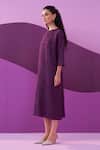 Shop_Pleats by Aruni_Purple Campania Midi Dress _Online_at_Aza_Fashions