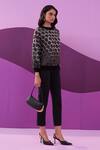 Pleats by Aruni_Black Angna Top _Online_at_Aza_Fashions