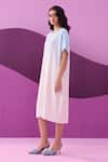 Pleats by Aruni_Blue Carrina Midi Dress _Online_at_Aza_Fashions
