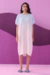 Buy_Pleats by Aruni_Blue Carrina Midi Dress _Online_at_Aza_Fashions