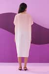 Shop_Pleats by Aruni_Pink Crepe Satin Green Carrina Dress _at_Aza_Fashions