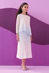 Buy_Pleats by Aruni_White Blue Clarey Skirt Set _Online_at_Aza_Fashions