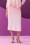 Buy_Pleats by Aruni_Pink Crepe Satin Skirt Set _Online_at_Aza_Fashions