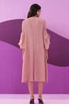 Shop_Pleats by Aruni_Pink Pleated Midi Dress _at_Aza_Fashions