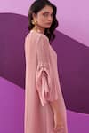 Shop_Pleats by Aruni_Pink Pleated Midi Dress _Online_at_Aza_Fashions