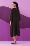 Shop_Pleats by Aruni_Military Green Pleated Midi Dress _at_Aza_Fashions