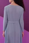 Pleats by Aruni_Powder Blue Pleated Midi Dress _at_Aza_Fashions
