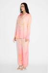 Buy_SHASHA GABA_Blush Collared Pink Ombre Floral Shirt And Pant Set _Online_at_Aza_Fashions