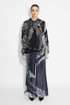 Shop_SHASHA GABA_Black Amorphous Print Shirt _at_Aza_Fashions