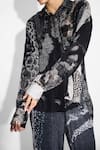 Shop_SHASHA GABA_Black Amorphous Print Shirt _Online_at_Aza_Fashions