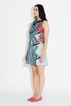 SHASHA GABA_Stripe And Floral Shift Dress _Online_at_Aza_Fashions
