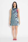 Buy_SHASHA GABA_Stripe And Floral Shift Dress _Online_at_Aza_Fashions