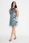 Buy_SHASHA GABA_Stripe And Floral Shift Dress _at_Aza_Fashions