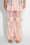 Shop_SHASHA GABA_Pale Pink Floral Peplum Top And Pants 