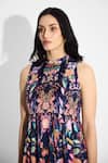 Shop_SHASHA GABA_Blue Floral Peplum Top And Straight Pant Set _Online_at_Aza_Fashions