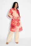 Buy_SHASHA GABA_Floral Print Pink Kurta _at_Aza_Fashions