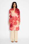Buy_SHASHA GABA_Floral Print Pink Kurta _Online_at_Aza_Fashions