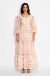 Buy_SHASHA GABA_Ivory Floral Tier Maxi Dress _Online_at_Aza_Fashions