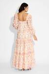 Shop_SHASHA GABA_Ivory Floral Tier Maxi Dress _at_Aza_Fashions
