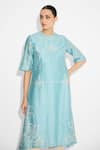 SHASHA GABA_Aqua Flare Kurta _Online_at_Aza_Fashions